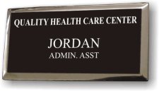 (image for) Quality Health Care Center Executive Black Silver Framed Badge
