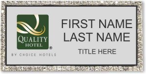 (image for) Quality Hotel Silver Bling Badge - Stacked Name