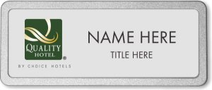 (image for) Quality Hotel Silver Pebbled Frame Prestige Badge