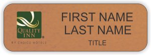 (image for) Quality Inn Brass Badge - Stacked Name (1x3)