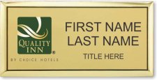 (image for) Quality Inn Executive Gold Badge - Stacked Name