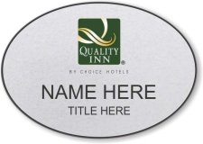 (image for) Quality Inn Silver Oval Badge