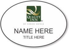 (image for) Quality Inn White Oval Badge