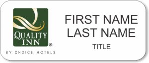 (image for) Quality Inn White Badge - Stacked Name