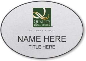 (image for) Quality Inn & Suites Silver Oval Badge