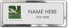 (image for) Quality Inn & Suites Silver Polished Frame Prestige Badge