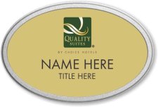 (image for) Quality Suites Gold Oval Pebbled Frame Prestige Badge