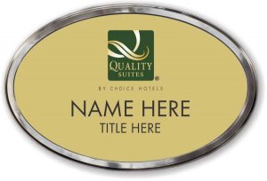 (image for) Quality Suites Gold Oval Polished Frame Prestige Badge