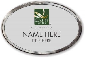 (image for) Quality Suites Silver Oval Polished Frame Prestige Badge