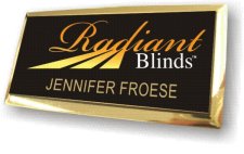 (image for) Radiant Blinds Black Gold Executive Framed Badge