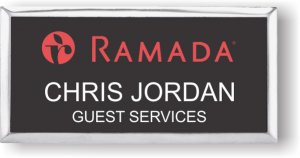 (image for) Ramada Logo A Silver Executive Frame with Black Badge