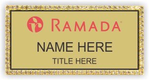 (image for) Ramada Logo A Gold Bling Badge