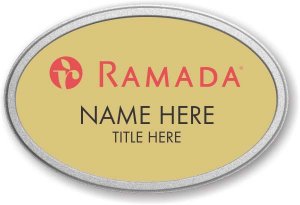 (image for) Ramada Logo A Oval Gold Pebbled Frame Prestige Badge