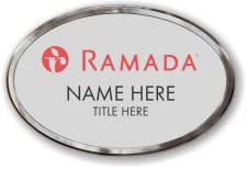 (image for) Ramada Logo A Oval Silver Polished Frame Prestige Badge