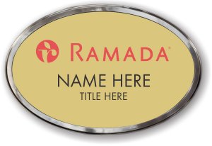 (image for) Ramada Logo A Oval Gold Polished Frame Prestige Badge