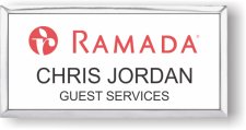 (image for) Ramada Logo A Silver Executive Frame with White Badge