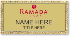 (image for) Ramada Logo D Gold Bling Badge