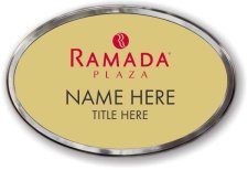 (image for) Ramada Logo D Oval Gold Polished Frame Prestige Badge