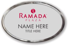 (image for) Ramada Logo D Oval Silver Polished Frame Prestige Badge