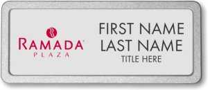 (image for) Ramada Logo D Silver Pebbled Frame Prestige Badge - Stacked Name