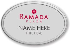 (image for) Ramada Logo D Oval Silver Pebbled Frame Prestige Badge