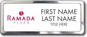 (image for) Ramada Logo D White Polished Frame Prestige Badge - Stacked Name