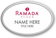 (image for) Ramada Logo D Oval White Pebbled Frame Prestige Badge