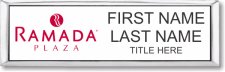 (image for) Ramada Logo D White with Silver Frame Small Executive Badge