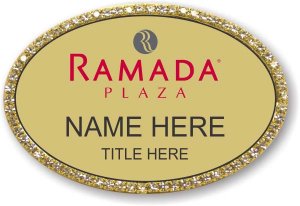 (image for) Ramada Logo E Oval Gold Bling Badge