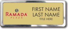 (image for) Ramada Logo E Gold Polished Frame Prestige Badge - Stacked Name