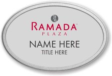 (image for) Ramada Logo E Oval Silver Pebbled Frame Prestige Badge