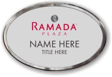 (image for) Ramada Logo E Oval Silver Polished Frame Prestige Badge