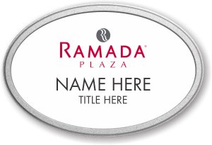 (image for) Ramada Logo E Oval White Pebbled Frame Prestige Badge