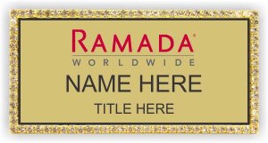 (image for) Ramada Logo G Gold Bling Badge