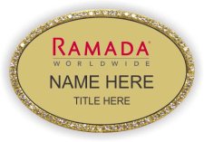 (image for) Ramada Logo G Oval Gold Bling Badge