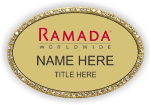 (image for) Ramada Logo G Oval Gold Bling Badge