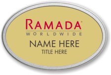 (image for) Ramada Logo G Oval Gold Pebbled Frame Prestige Badge