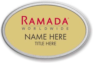 (image for) Ramada Logo G Oval Gold Pebbled Frame Prestige Badge