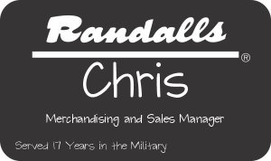 (image for) Randalls Black Name Badge