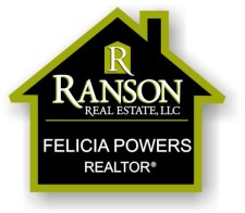(image for) Ranson Real Estate Shaped Green/Black Badge