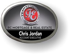 (image for) RC Mortgage Quest Full Color Executive Oval Badge with Silver Frame