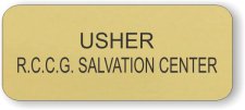 (image for) R.C.C.G. Salvation Center Gold Round Corner Badge
