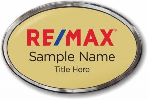 (image for) Remax Oval Gold Badge in Polished Prestige Frame