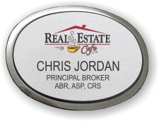 (image for) Real Estate Cafe Executive Oval Silver Badge