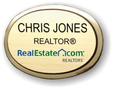 (image for) RealEstate.com Gold Oval Executive Badge