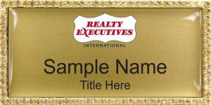 (image for) Realty Executives Color Logo - Gold Bling Badge