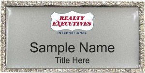 (image for) Realty Executives Color Logo - Silver Bling Badge