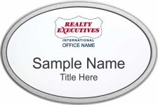 (image for) Realty Executives Color DBA Logo - White Oval Pebbled Frame Prestige Badge