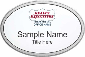 (image for) Realty Executives Color DBA Logo - White Oval Pebbled Frame Prestige Badge