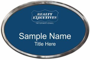 Realty Executives Platinum Logo - Blue Oval Polished Frame Prestige ...